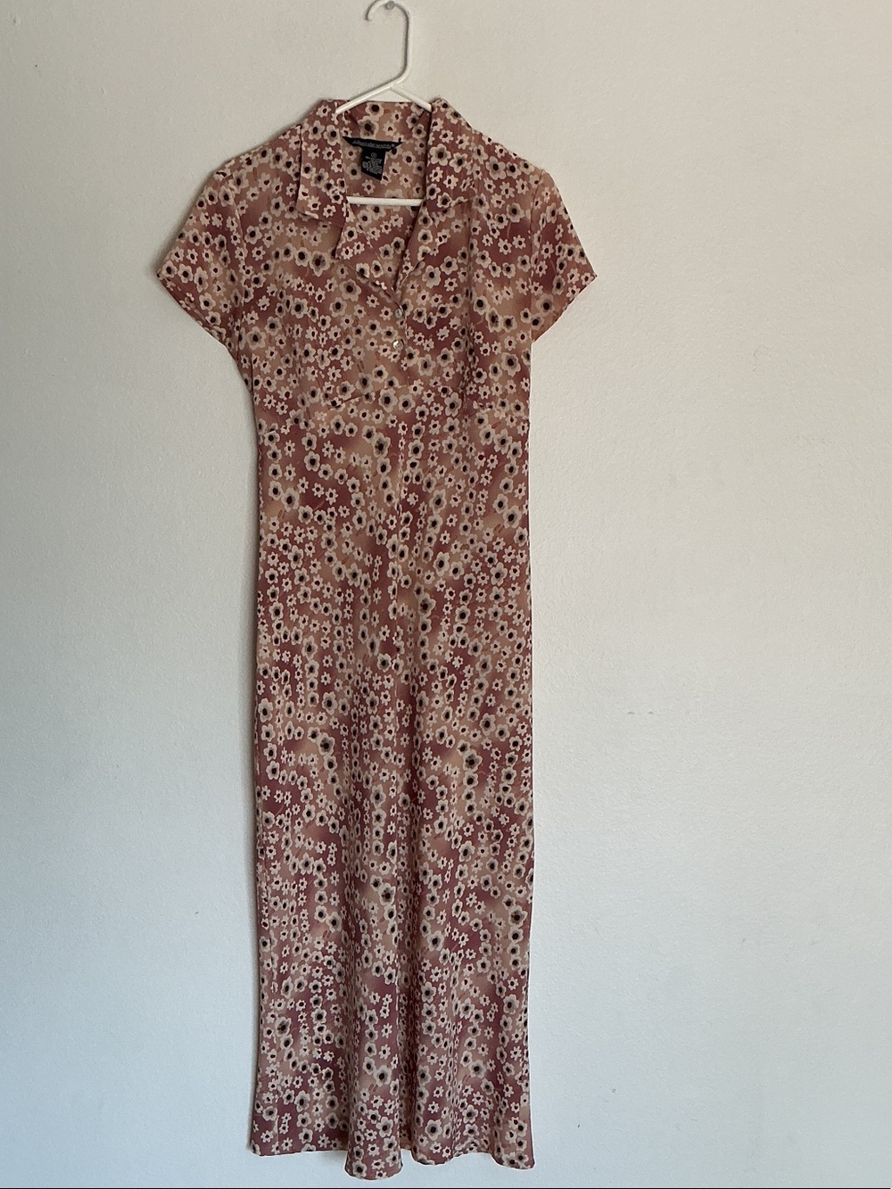 jonathan martin Dusky Rose Floral Button-Front Maxi Dress